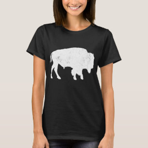 Distress Buffalo Retro Bison Animal Lover Manar Wo T Shirt