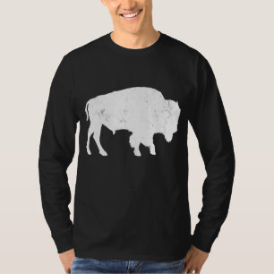 Distress Buffalo Retro Bison Animal Lover Manar Wo T Shirt