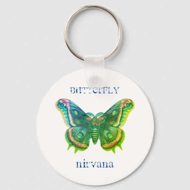 Distress Butterfly Nirvana Keychain Nyckelring (Framsida)