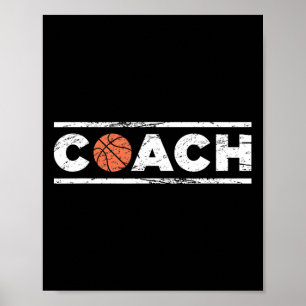Distress Bysketbyll Coach Poster