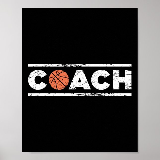 Distress Bysketbyll Coach Poster (Framsidan)