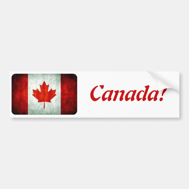 Distress Canada Flagga Bildekal (Framsidan)