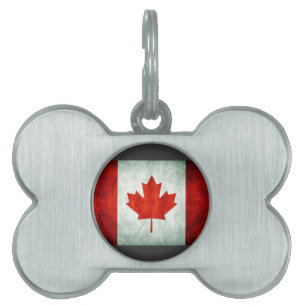 Distress Canada Flagga Namnbricka Husdjur