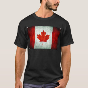 Distress Canada Flagga Tee Shirt