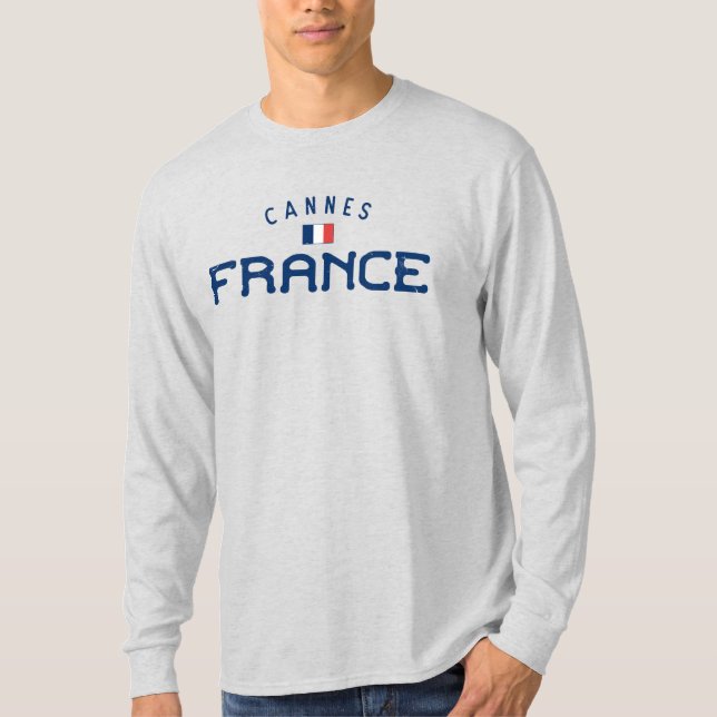 Distress Cannes Frankrike T Shirt (Framsida)