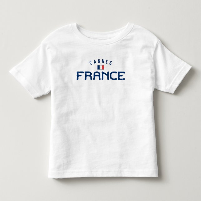 Distress Cannes Frankrike T Shirt (Framsida)