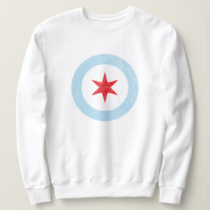 Distress Chicago Flagga Star Tee