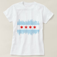 Distress Chicago Skyline Flagga