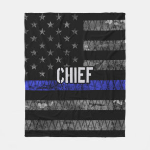 Distress Chief Police Flagga Fleecefilt