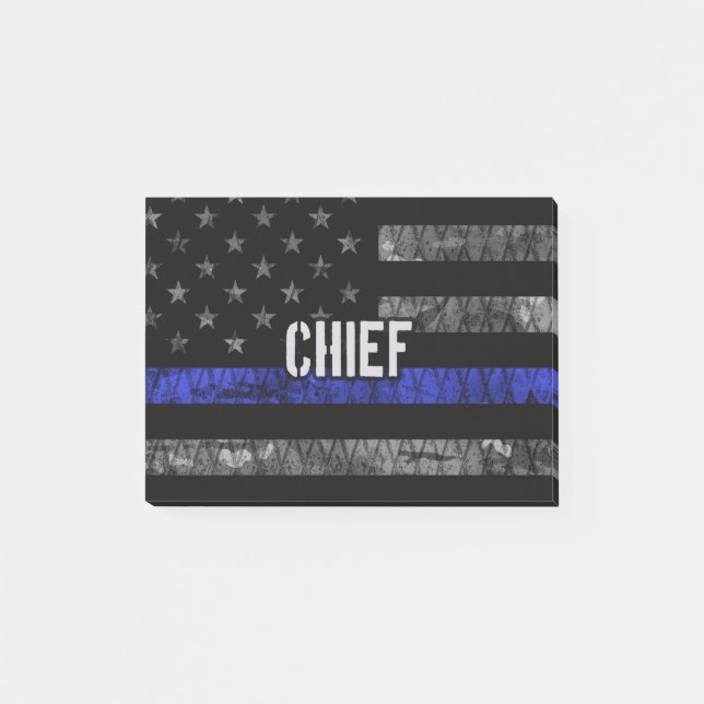 Distress Chief Police Flagga Post-it Block (Framsida)