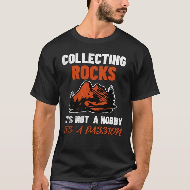 Distress Collating Sten Geology Sten Älskare T Shirt (Framsida)
