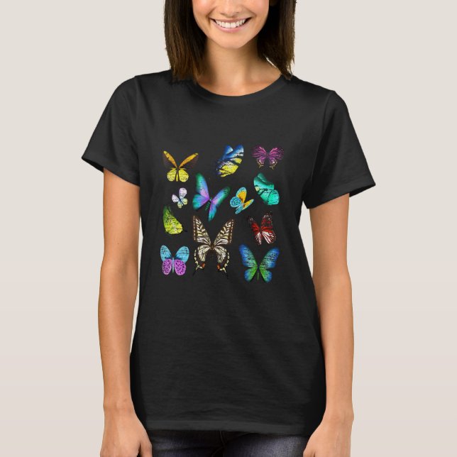 Distress Colorful Butterfly T Shirt (Framsida)