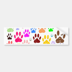 Distress Colorful Hund Tass avtryck Bildekal