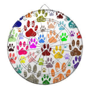 Distress Colorful Hund Tass avtryck Piltavla