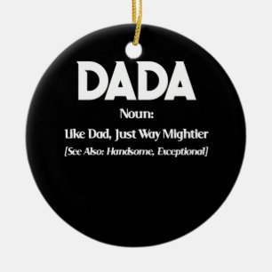 Distress Dada Definition Retro Fars dag Julgransprydnad Keramik