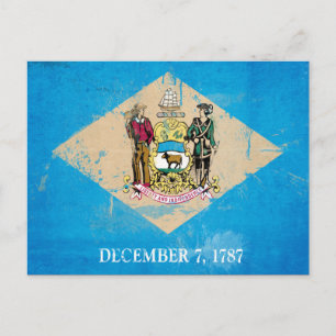 Distress Delaware Flagga Vykort