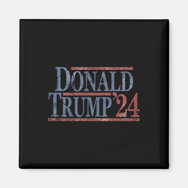 Distress Donald Trump 2024 Magnet (Framsidan)