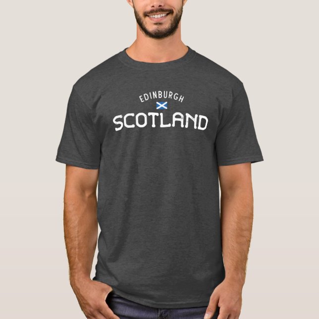 Distress Edinburgh Scotland T Shirt (Framsida)
