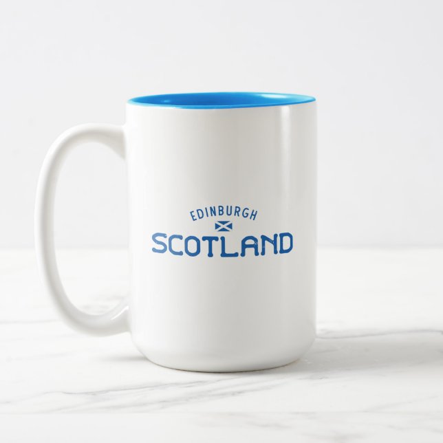 Distress Edinburgh Scotland Två-Tonad Mugg (Vänster)
