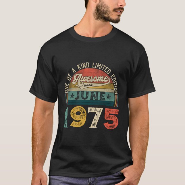 Distress Fantastisk sedan juni 1975 48:e T Shirt (Framsida)