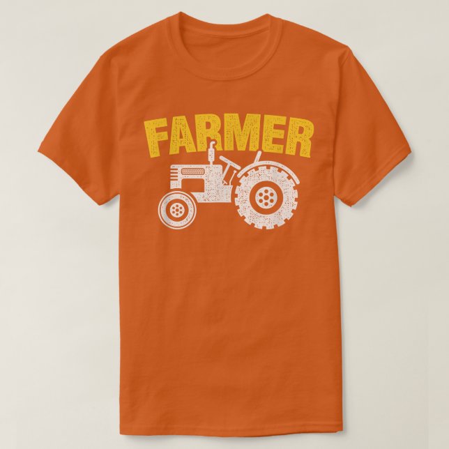 Distress Farm Tractor Farmer Graphic T Shirt (Design framsida)