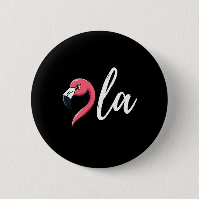 Distress Flamingo Comma La Funny Kamala Harris P Knapp (Framsida)