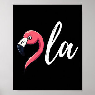 Distress Flamingo Comma La Funny Kamala Harris P Poster
