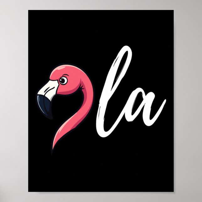 Distress Flamingo Comma La Funny Kamala Harris P Poster (Framsidan)