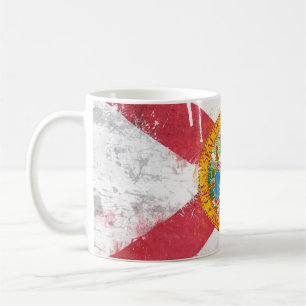 Distress Florida Flagga Kaffemugg
