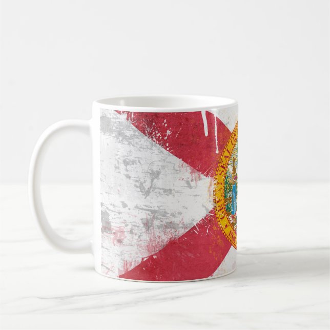 Distress Florida Flagga Kaffemugg (Vänster)