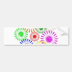 Distress Flower Burst Bildekal