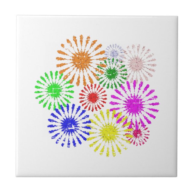 Distress Flower Burst Kakelplatta (Framsidan)