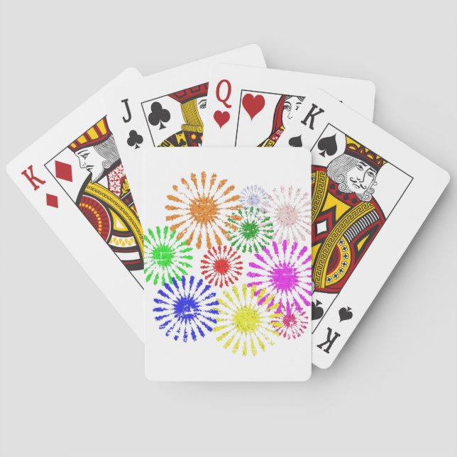 Distress Flower Burst Spel Kort (Baksidan)