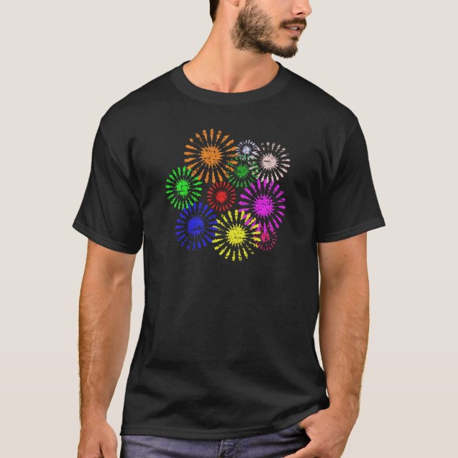 Distress Flower Burst T-shirt (Framsida)