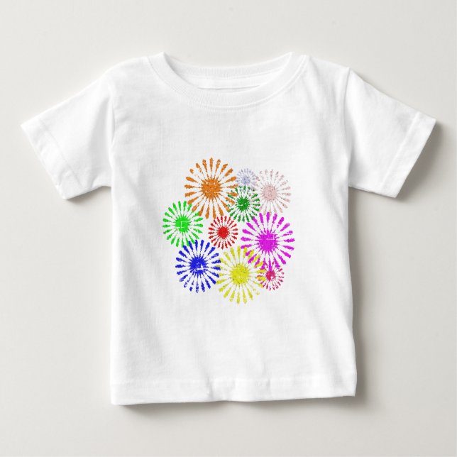 Distress Flower Burst Tee Shirt (Framsida)