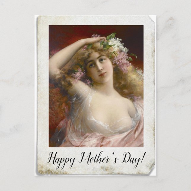 Distress-foto av Victorian Dam Vykort (Framsida)