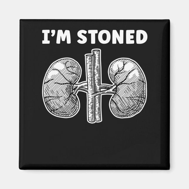 Distress Funny Kidney Stone Surgery Magnet (Framsidan)