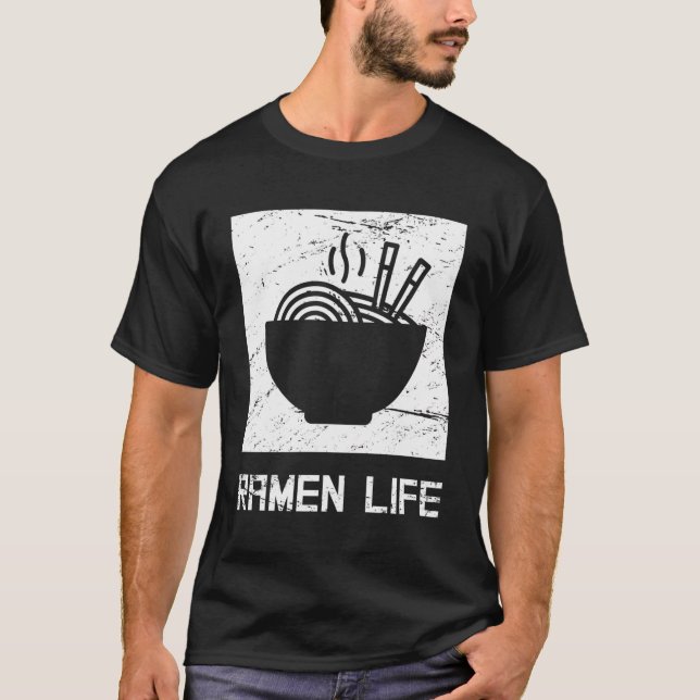 Distress Funny Ramen Älskare japansk Food Ramen T Shirt (Framsida)