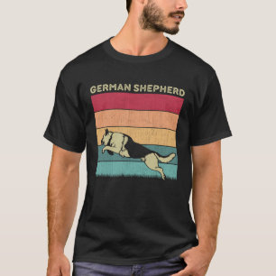 Distress German Shepherd Hund Boys Girls Retro D T Shirt