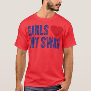 Distress Girls Kärlek My Swag T Shirt