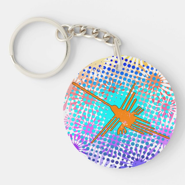 Distress Golden Nazca Linjer Hummingbird (Framsidan)