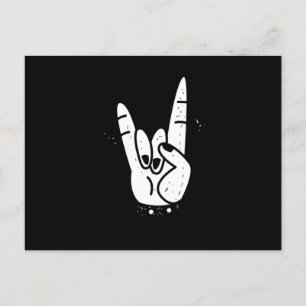 Distress-grafik för fantastisk Rock and roll Hand- Helg Vykort
