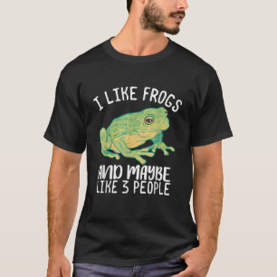 Distress Graphic Frog Älskare T Shirt