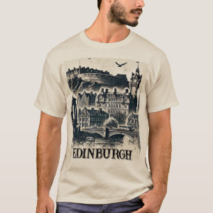 Distress Grunge Edinburgh Scotland T Shirt