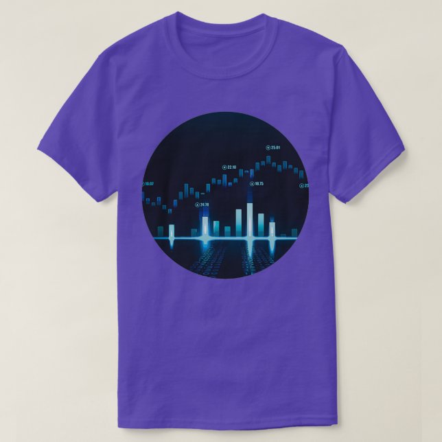 Distress grunge Forex trading Candlesticks art 1 T Shirt (Design framsida)