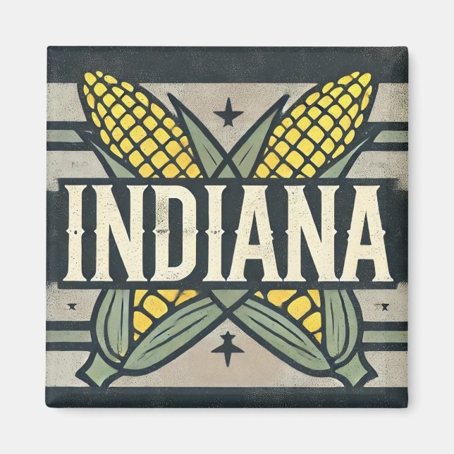 Distress Grunge Indiana Maj Magnet (Framsidan)