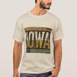 Distress Grunge Iowa T Shirt
