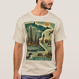 Distress Grunge Minnesota T Shirt