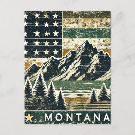 Distress Grunge Montana Vykort