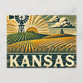 Distress Grunge Nebraska Vykort